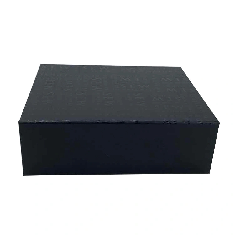 Custom Luxury Black Cardboard  Collapsible Rigid Paper Gift Box with Magnetic Lid Closure